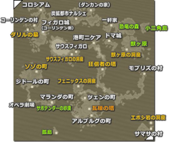 ファイナルファンタジー6　世界地図