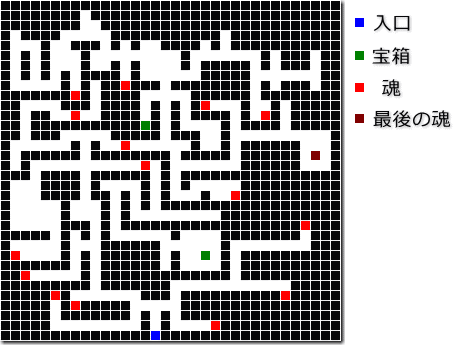 ファイナルファンタジー２　秘紋の迷宮　暗黒・マップ