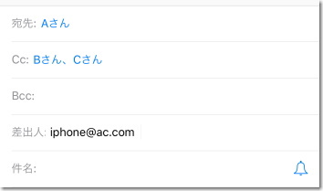 宛先、CC、BCC