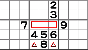 数独例題・入らない数字から逆算する。