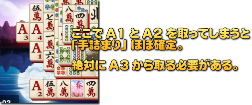 この図はやや極端な例ですが･･･　とにかく３つ取れる状況には注意しましょう。