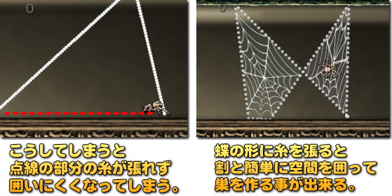 Spider 糸の張り方、一例