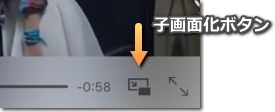 PiP 子画面化ボタン