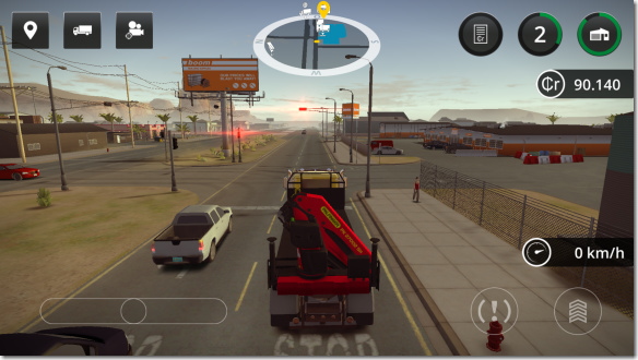 Construction Simulator 2 道路を移動中