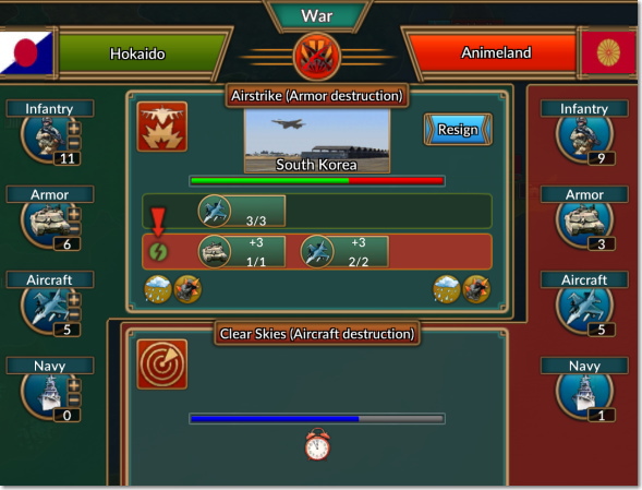 Realpolitiks Mobile 空爆と制空戦闘