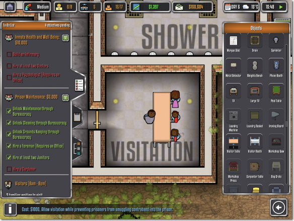 Prison Architect Mobile 面会シーン