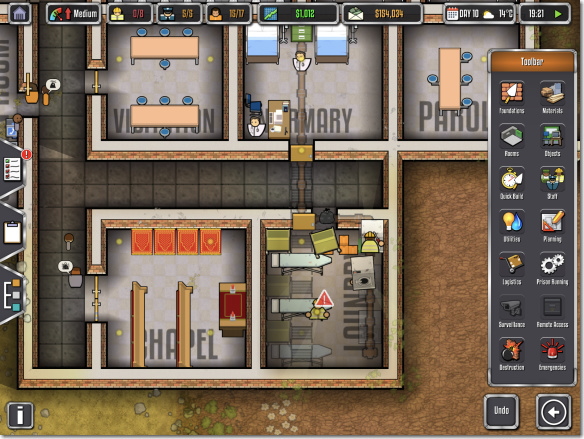 Prison Architect Mobile 設備増築