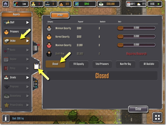 Prison Architect Mobile Intake