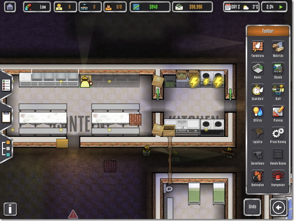 Prison Architect Mobile 食堂建設