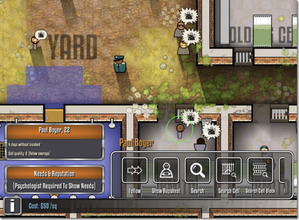 Prison Architect Mobile 不満爆発