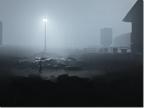 Playdead's INSIDE　雨の牧場